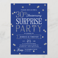 30th Anniversary Glitter Confetti Surprise Party