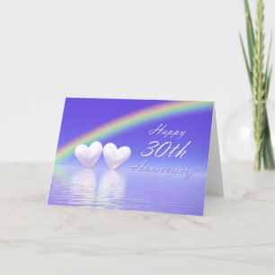 30th Anniversary Pearl Hearts Card
