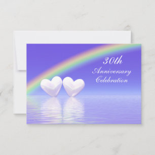 30th Anniversary Pearl Hearts Invitation