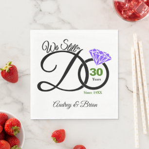 30th Anniversary Personalised Napkin