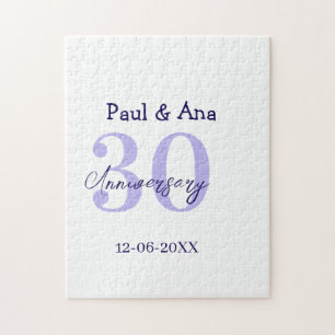 30th anniversary purple bold letter name simple re jigsaw puzzle