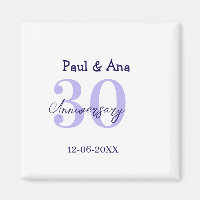 30th anniversary purple bold letter name simple re