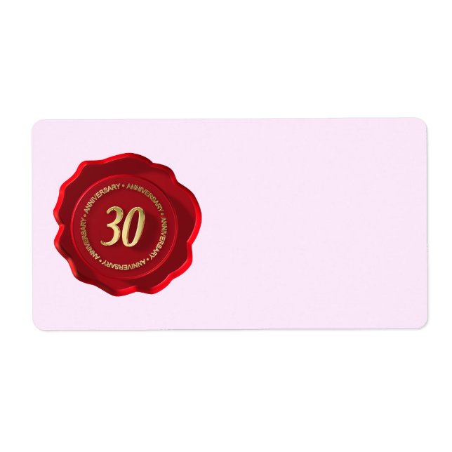 30th anniversary red wax seal (Front)