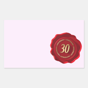 30th anniversary red wax seal