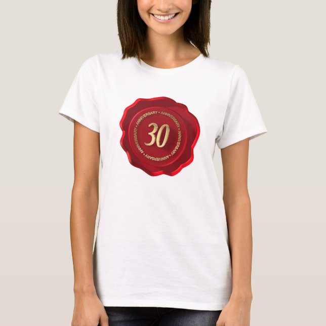 30th anniversary red wax seal T-Shirt (Front)