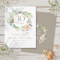 30th Anniversary Save the Date Roses Garland