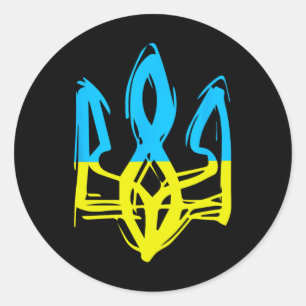 30th Anniversary Ukrainian Independence - Trident Classic Round Sticker