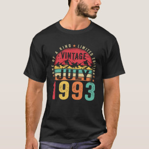30th Bday Vintage Awesome Since July 1993 30 Year T-Shirt