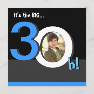 30th Big 3Oh! Photo Birthday Party Template Photo