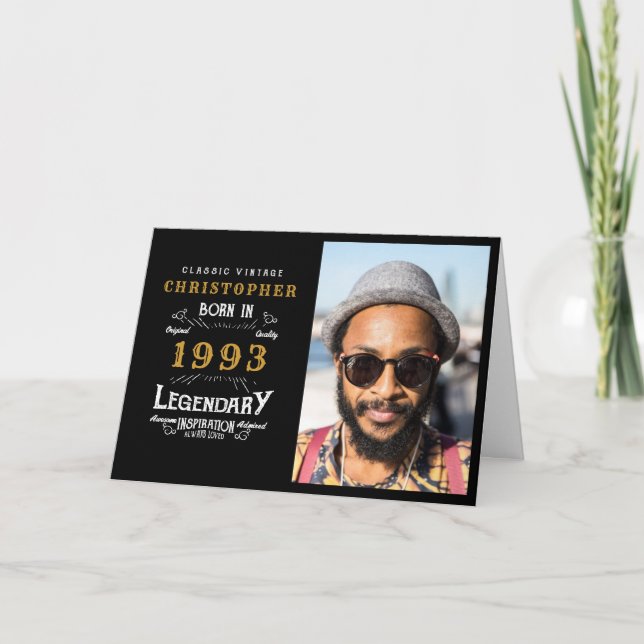 30th Birthday 1993 Photo Template Legendary (Front)