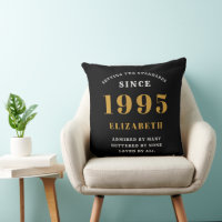 30th Birthday 1995 Black Gold lady's Personalised