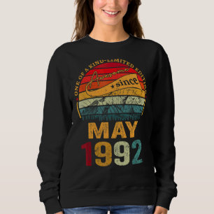 30th Birthday 30 Year Old Awesome Since May 1992 Sweatshirt