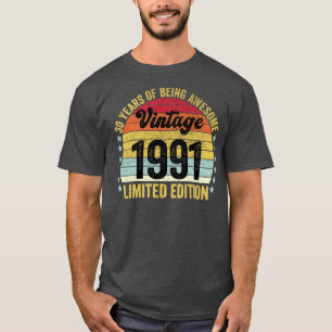 30th Birthday 30 Year Old Gifts Vintage 1991 Limit T-Shirt