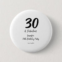 30th birthday add name date year black