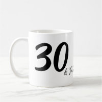 30th birthday add name date year black