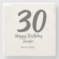 30th birthday add name date year black template