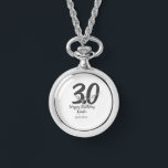 30th birthday add name date year black template  watch<br><div class="desc">editable design</div>