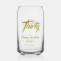 30th birthday add name date year gold template thi