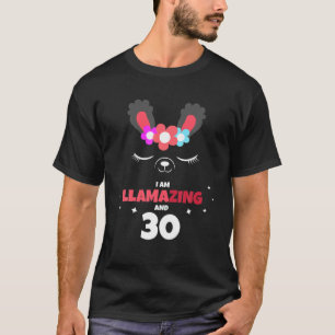 30th Birthday - Amazing Lama Cool Bday Animal Tee