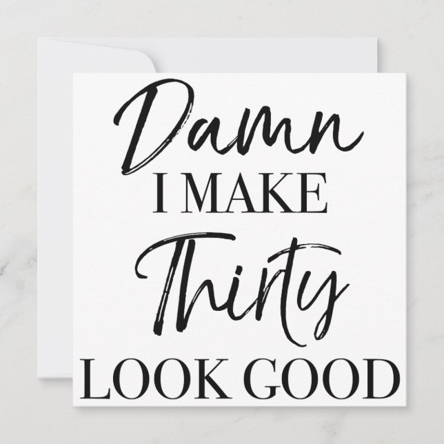 30th Birthday Attitude Card (Front)