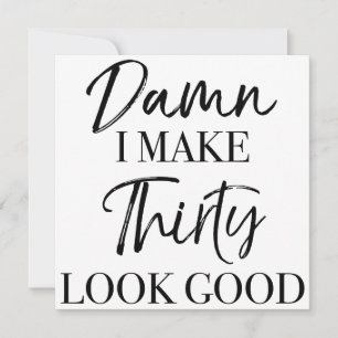 30th Birthday Attitude Card