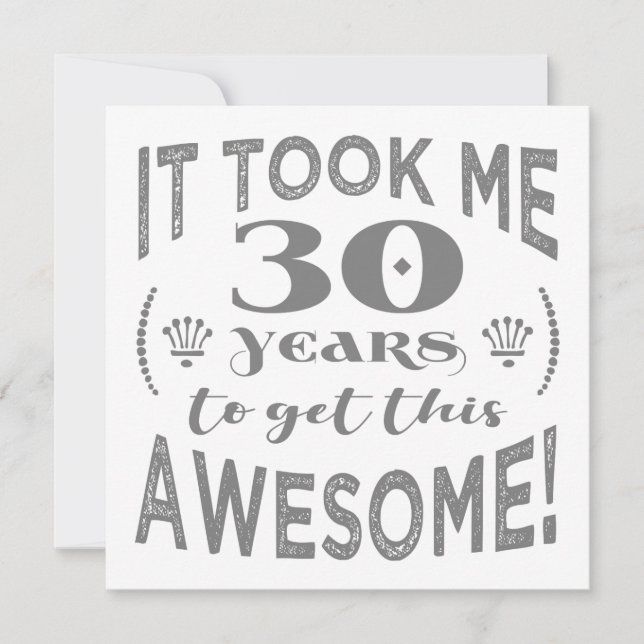 30th Birthday Awesome Card (Front)