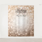 30th Birthday Backdrop Rose Gold Glitter Lights