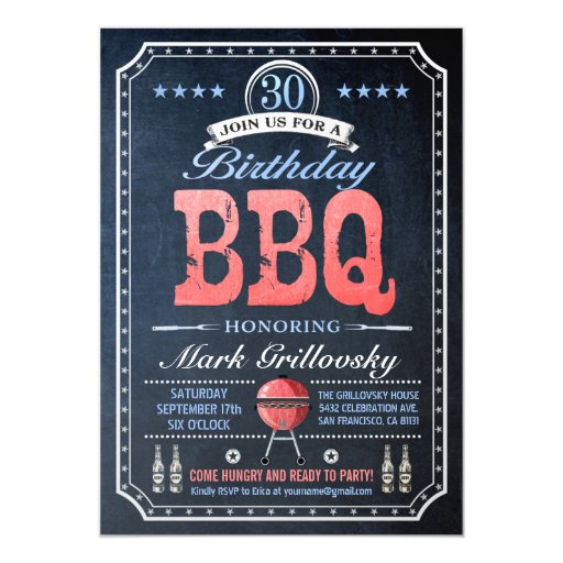 30Th Birthday Bbq Invitations 9