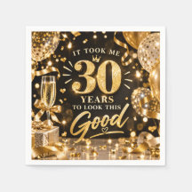 30th Birthday Black and Gold themed