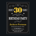 30th Birthday Black and Yellow Chalkboard Invitation<br><div class="desc">30th Birthday Invitation Black and Yellow Typography. Chalkboard. Black and White Background. Adult Birthday. Male Men or Women Birthday. Kids Boy or Girl Lady Teen Teenage Bday Invite. 13th 15th 16th 18th 20th 21st 30th 40th 50th 60th 70th 80th 90th 100th. Any Age. For further customisation, please click the "Customise...</div>