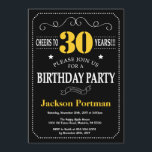 30th Birthday Black and Yellow Chalkboard Invitation<br><div class="desc">30th Birthday Invitation Black and Yellow Typography. Chalkboard. Black and White Background. Adult Birthday. Male Men or Women Birthday. Kids Boy or Girl Lady Teen Teenage Bday Invite. 13th 15th 16th 18th 20th 21st 30th 40th 50th 60th 70th 80th 90th 100th. Any Age. For further customisation, please click the "Customise...</div>