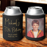 30th Birthday Black Gold Instagram Photo Can Cooler<br><div class="desc">Celebrate 30 amazing years with this 30th Birthday Black and Gold Instagram Photo Can Cooler! Featuring a chic black and gold design, this customisable can cooler lets you showcase your favourite Instagram-style photo, adding a personal and stylish touch to your celebration. Perfect for commemorating the big 3-0, it keeps drinks...</div>