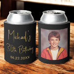 30th Birthday Black Gold Instagram Photo Can Cooler<br><div class="desc">Celebrate 30 amazing years with this 30th Birthday Black and Gold Instagram Photo Can Cooler! Featuring a chic black and gold design, this customisable can cooler lets you showcase your favourite Instagram-style photo, adding a personal and stylish touch to your celebration. Perfect for commemorating the big 3-0, it keeps drinks...</div>