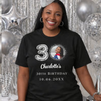 30th birthday black silver photo