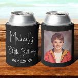 30th Birthday Black White Instagram Photo Can Cooler<br><div class="desc">Cheers to 30 years with this 30th Birthday Black and White Instagram Photo Can Cooler! Featuring a sleek black and white design, this customisable can cooler highlights your favourite Instagram-style photo, adding a personal and stylish touch to your celebration. Perfect for milestone birthday parties, it keeps drinks cold while serving...</div>