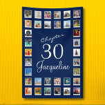 30th Birthday Blue Banner<br><div class="desc">Celebrate 30 years of joyous memories with this personalised blue party banner! Crafted with quality material and lasting design, this banner is the perfect way to commemorate this milestone. Add your favourite photos to make it truly unique and special. Hang this banner on any wall or backdrop to create a...</div>