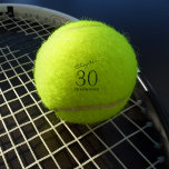 30th Birthday Blue Script Tennis Balls<br><div class="desc">Discover how our 30th Birthday blue script Tennis Balls from Zazzle make the perfect gift for that special tennis enthusiast in your life. This unique and thoughtful gift will elevate their on-court fun and ensure they celebrate their milestone birthday in style!</div>