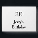 30th birthday bold letter name date simple minimal envelope<br><div class="desc">design</div>