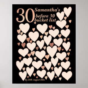 30th Birthday Bucket List - 30 Before 30 Poster