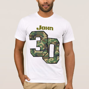 30th Birthday Camo One Year Custom Name V022 T-Shirt