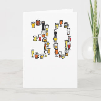 30th birthday card, beer card