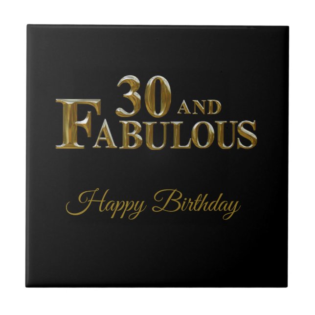 30th Birthday  Ceramic Tile (Front)