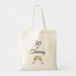 30th Birthday Champagne Clink Tote Bag