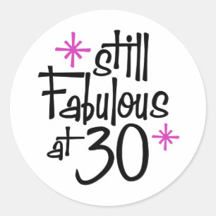 30th Birthday Classic Round Sticker