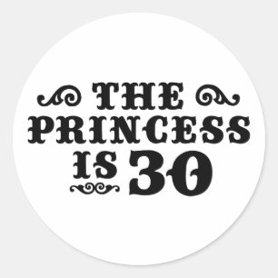 30th Birthday Classic Round Sticker