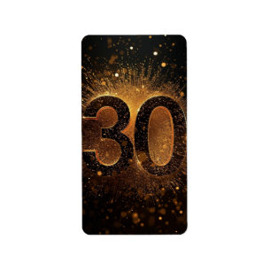 30th Birthday Confetti Invitation Dirty Thirty Ele Label