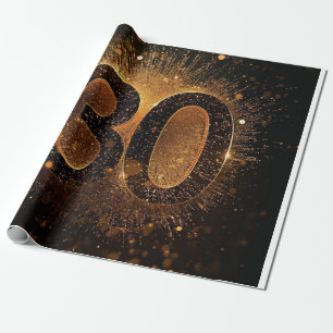 30th Birthday Confetti Invitation Dirty Thirty Ele Wrapping Paper