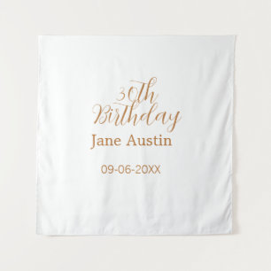 30th birthday copper brown simple stylish name dat tapestry
