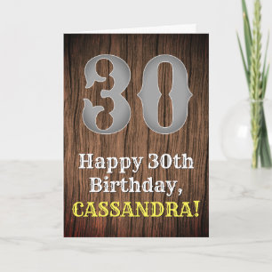 30th Birthday: Country Western Inspired Look, Name Card