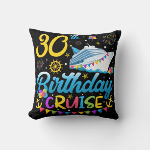 30th Birthday Cruise B-Day Party Cushion